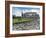 Blue sky at sunrise frames the ancient Colosseum (Flavian Amphitheatre), UNESCO World Heritage Site-Roberto Moiola-Framed Photographic Print