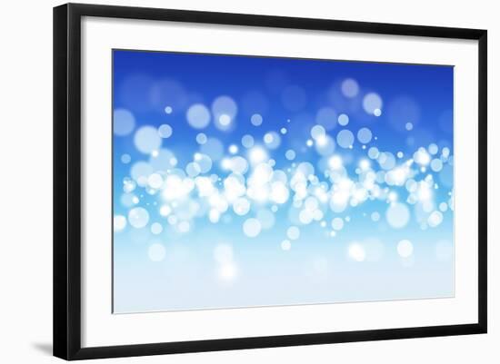 Blue Sky Blurry Lights-alexaldo-Framed Art Print