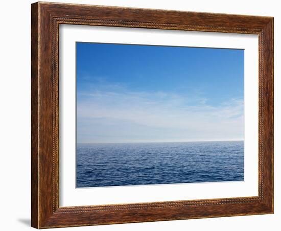 Blue Sky over Calm Sea-Norbert Schaefer-Framed Photographic Print