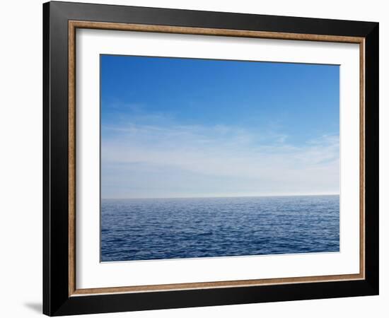 Blue Sky over Calm Sea-Norbert Schaefer-Framed Photographic Print