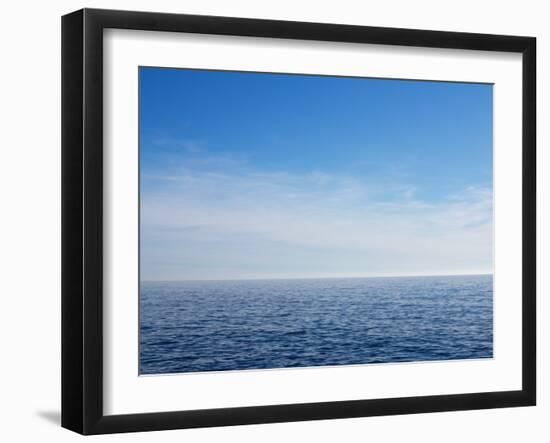 Blue Sky over Calm Sea-Norbert Schaefer-Framed Photographic Print