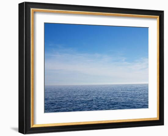 Blue Sky over Calm Sea-Norbert Schaefer-Framed Photographic Print