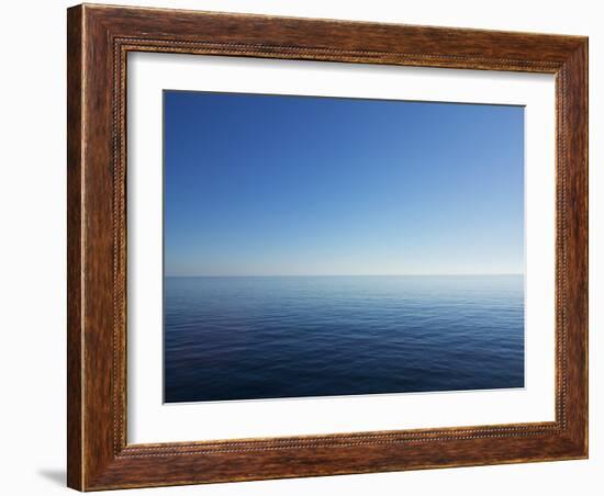 Blue Sky over Calm Sea-Norbert Schaefer-Framed Photographic Print