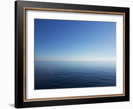 Blue Sky over Calm Sea-Norbert Schaefer-Framed Photographic Print