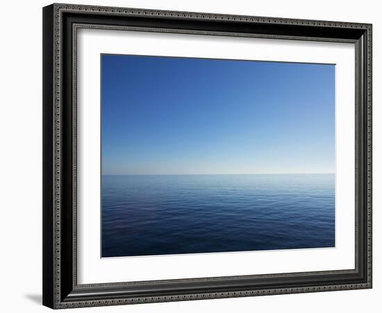 Blue Sky over Calm Sea-Norbert Schaefer-Framed Photographic Print