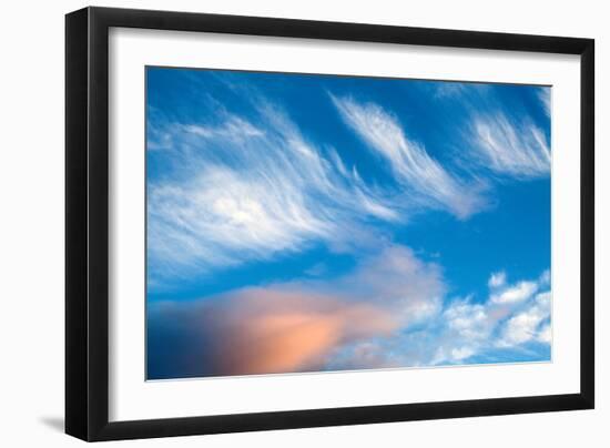 Blue Sky with Whispy Clouds-Mark Sunderland-Framed Photographic Print