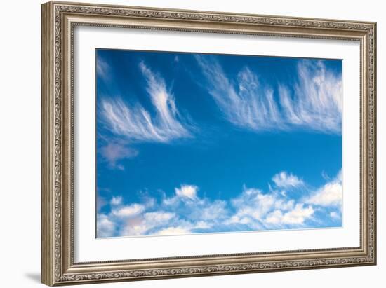 Blue Sky with Whispy Clouds-Mark Sunderland-Framed Photographic Print