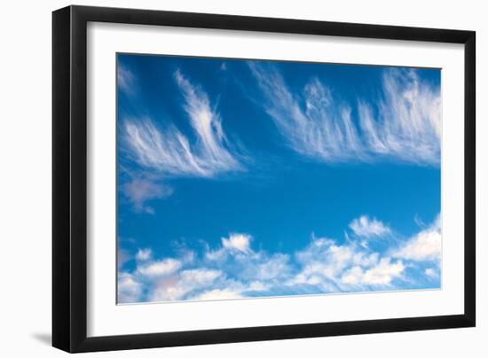 Blue Sky with Whispy Clouds-Mark Sunderland-Framed Photographic Print