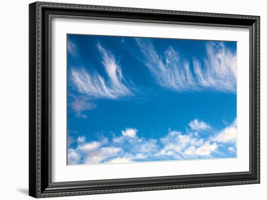 Blue Sky with Whispy Clouds-Mark Sunderland-Framed Photographic Print