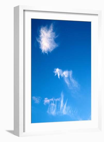 Blue Sky with Whispy Clouds-Mark Sunderland-Framed Photographic Print