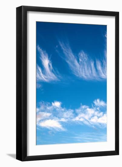 Blue Sky with Whispy Clouds-Mark Sunderland-Framed Photographic Print