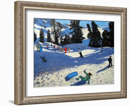 Blue Sledge, Belle Plagne-Andrew Macara-Framed Giclee Print