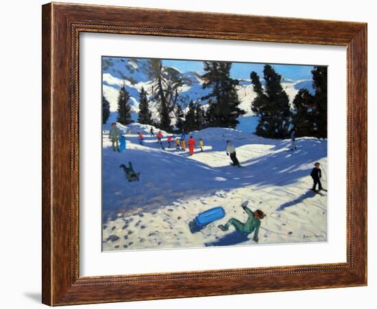 Blue Sledge, Belle Plagne-Andrew Macara-Framed Giclee Print