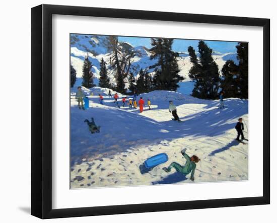 Blue Sledge, Belle Plagne-Andrew Macara-Framed Giclee Print