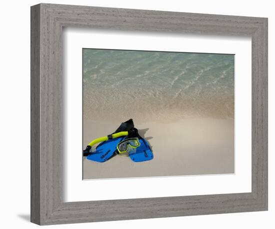Blue Snorkeling Gear, Renaissance Island, Aruba, Caribbean-Lisa S. Engelbrecht-Framed Photographic Print