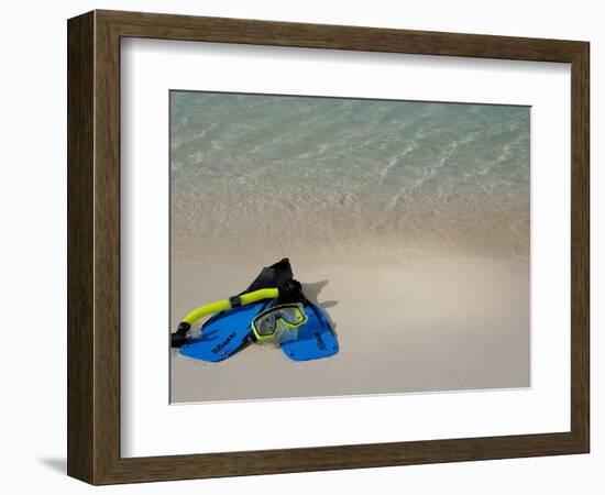 Blue Snorkeling Gear, Renaissance Island, Aruba, Caribbean-Lisa S. Engelbrecht-Framed Photographic Print