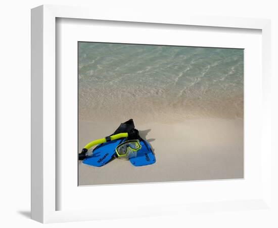 Blue Snorkeling Gear, Renaissance Island, Aruba, Caribbean-Lisa S. Engelbrecht-Framed Photographic Print