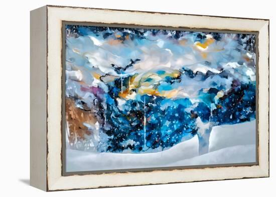 Blue Snow Day-Ursula Abresch-Framed Premier Image Canvas