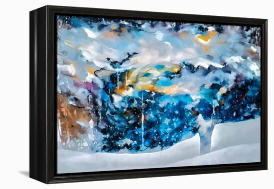 Blue Snow Day-Ursula Abresch-Framed Premier Image Canvas