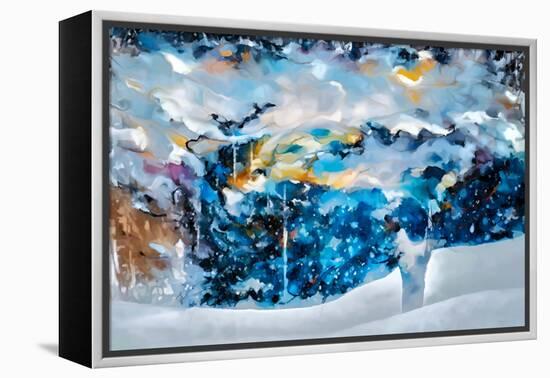 Blue Snow Day-Ursula Abresch-Framed Premier Image Canvas