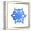 Blue Snowflake 1-Wendy Edelson-Framed Premier Image Canvas