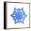 Blue Snowflake 1-Wendy Edelson-Framed Premier Image Canvas