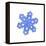 Blue Snowflake 2-Wendy Edelson-Framed Premier Image Canvas