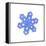 Blue Snowflake 2-Wendy Edelson-Framed Premier Image Canvas