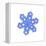 Blue Snowflake 2-Wendy Edelson-Framed Premier Image Canvas