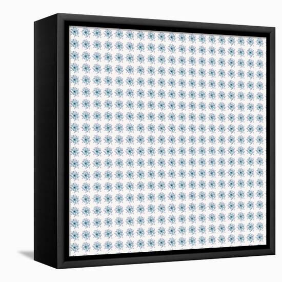 Blue Snowflakes on White-Effie Zafiropoulou-Framed Premier Image Canvas