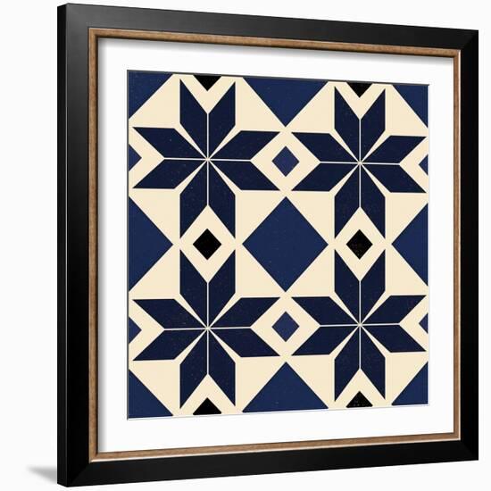 Blue Spanish tile, 2018-Andrew Watson-Framed Giclee Print