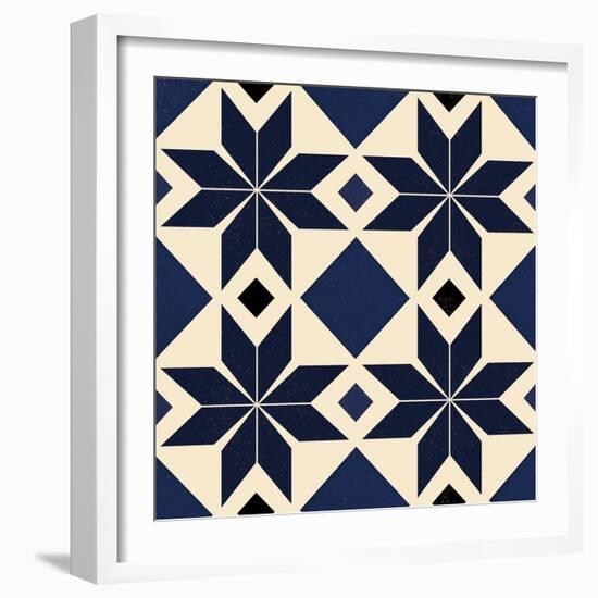 Blue Spanish tile, 2018-Andrew Watson-Framed Giclee Print