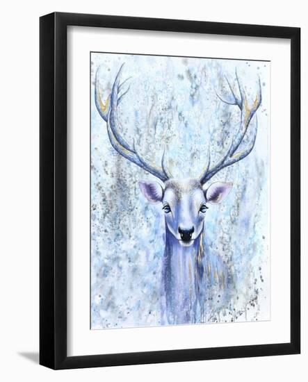 Blue Spirit Deer-Michelle Faber-Framed Giclee Print