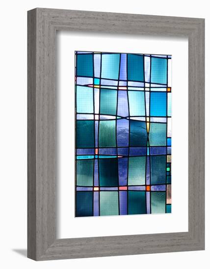 Blue Square Background-meunierd-Framed Photographic Print