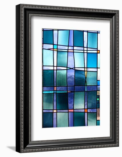 Blue Square Background-meunierd-Framed Photographic Print