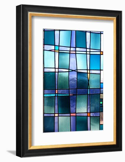 Blue Square Background-meunierd-Framed Photographic Print