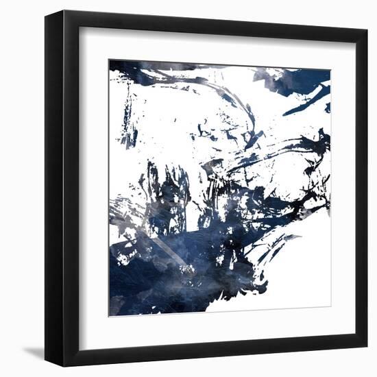 Blue Square Jay Mix-OnRei-Framed Art Print
