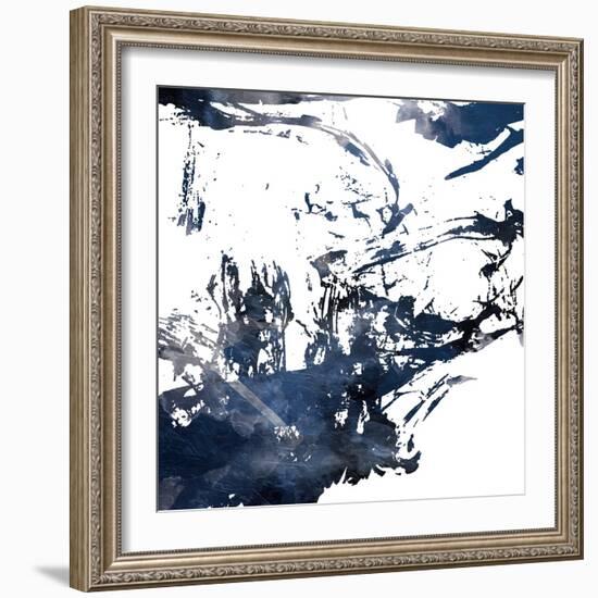 Blue Square Jay Mix-OnRei-Framed Art Print