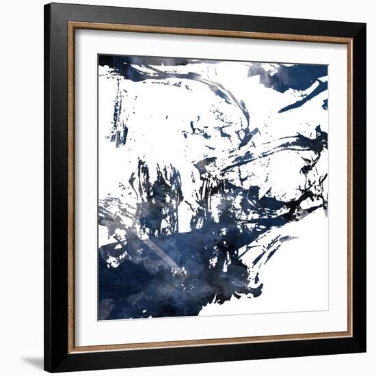 Blue Square Jay Mix-OnRei-Framed Art Print