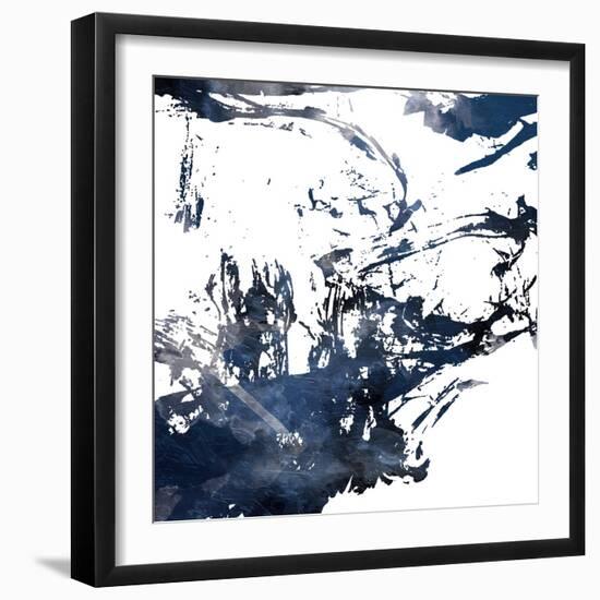 Blue Square Jay Mix-OnRei-Framed Art Print