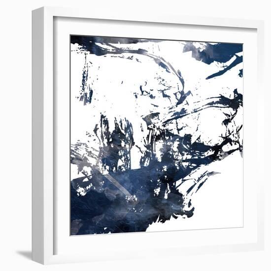 Blue Square Jay Mix-OnRei-Framed Art Print
