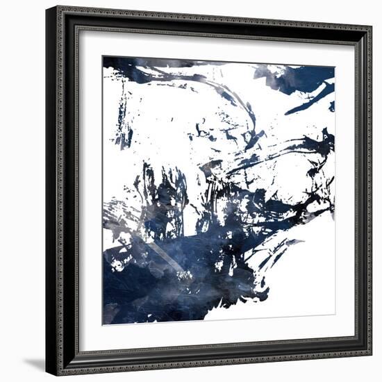 Blue Square Jay Mix-OnRei-Framed Art Print