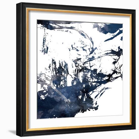 Blue Square Jay Mix-OnRei-Framed Art Print