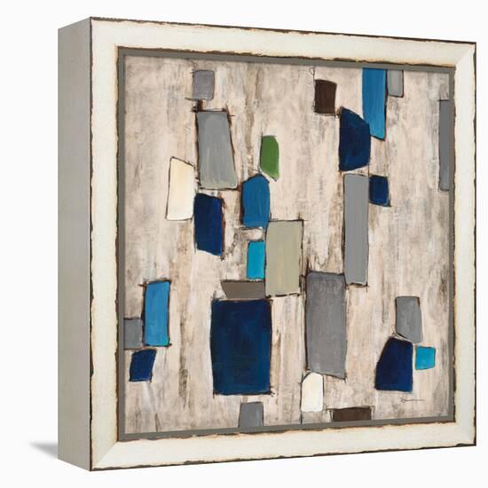 Blue Squared-Dennis Dascher-Framed Stretched Canvas