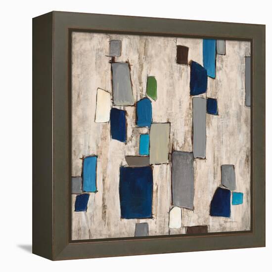 Blue Squared-Dennis Dascher-Framed Stretched Canvas