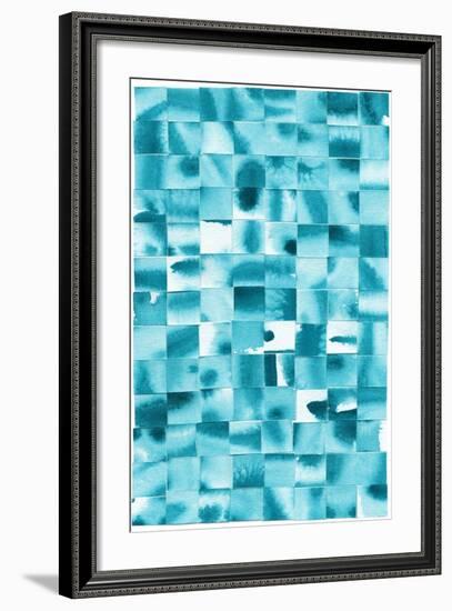 Blue Squares-Erin Lin-Framed Premium Giclee Print