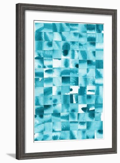 Blue Squares-Erin Lin-Framed Premium Giclee Print