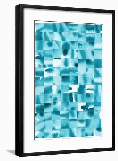Blue Squares-Erin Lin-Framed Premium Giclee Print