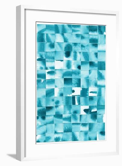 Blue Squares-Erin Lin-Framed Premium Giclee Print