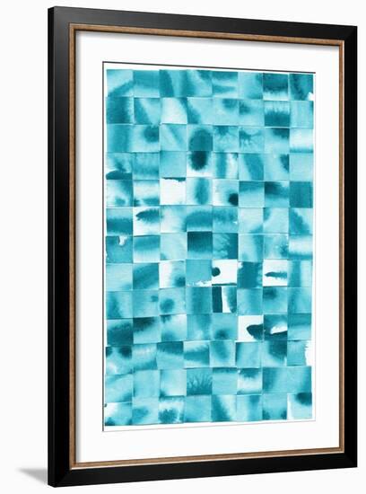 Blue Squares-Erin Lin-Framed Premium Giclee Print